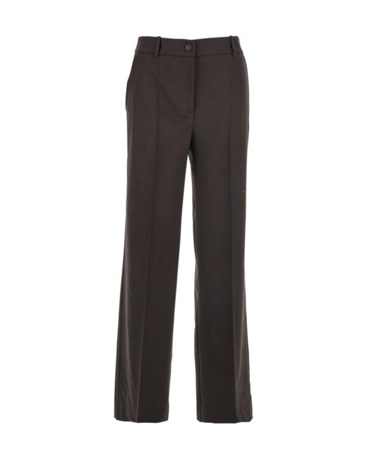 P.A.R.O.S.H. Gray Straight-Leg Trousers
