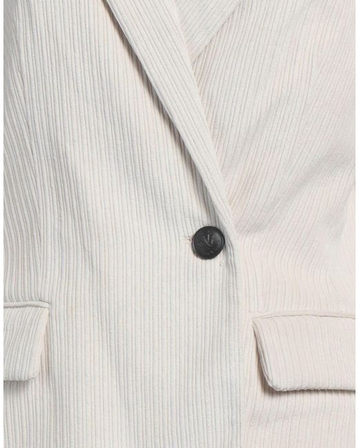 Rag & Bone White Double-Breasted Corduroy Blazer