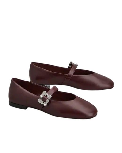 Roger Vivier Brown Efflorescence Mary Jane Shoes