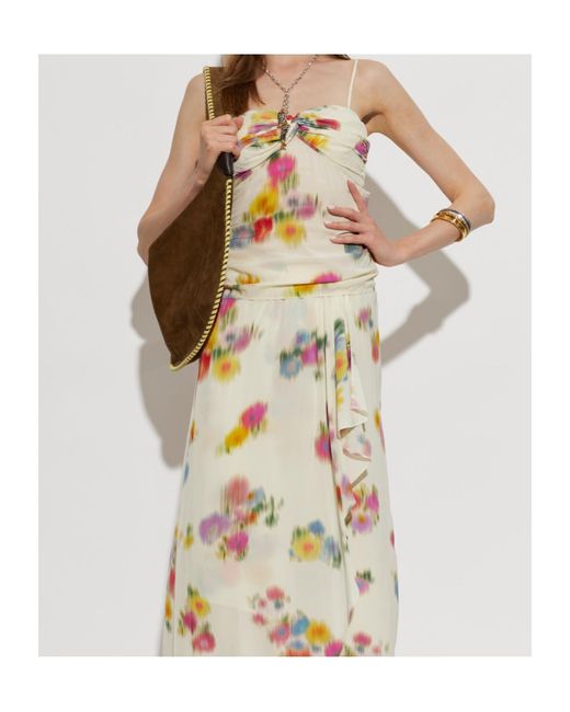 Isabel Marant White Patterned Suspenders