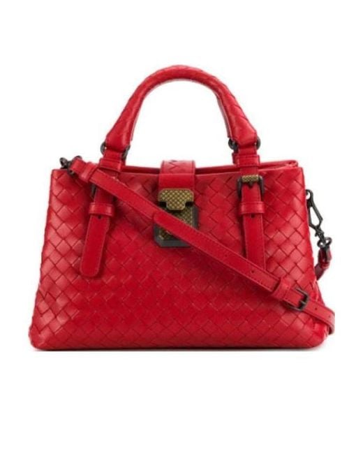 Bottega Veneta Red Knitted Handbag