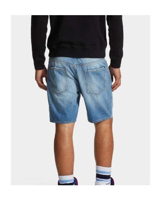 DSquared² Blue Logo Patch Denim Shorts for men