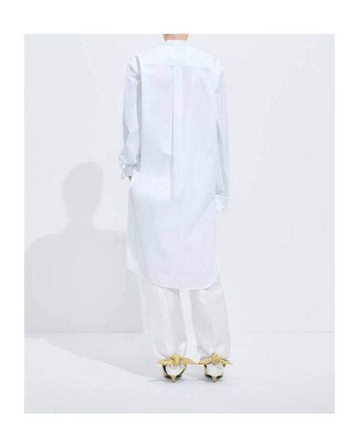 Bottega Veneta White Compact Cotton Poplin Shirt