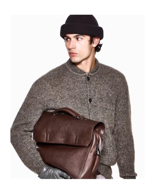 Giorgio Armani Blue Cuffed Docker Hat for men
