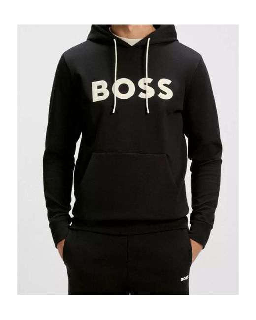 Boss Black Boss Drawstring Long-Sleeved Hoodie for men