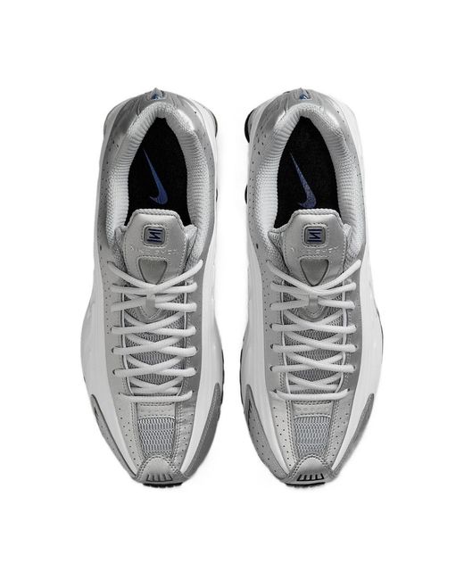 Nike White Shox R4 Lace-Up Sneakers for men