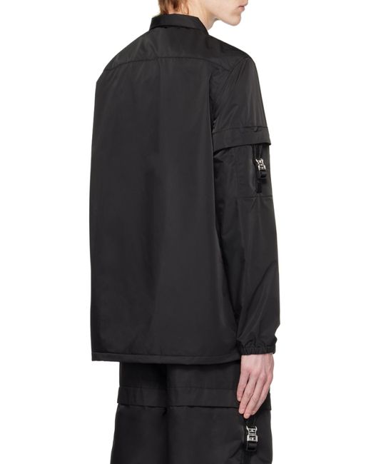 Givenchy Black 4G Buckled Pocket Overshirt for men