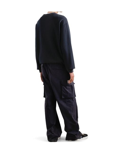 Dolce & Gabbana Black Logo Embroidered Crewneck Sweatshirt for men
