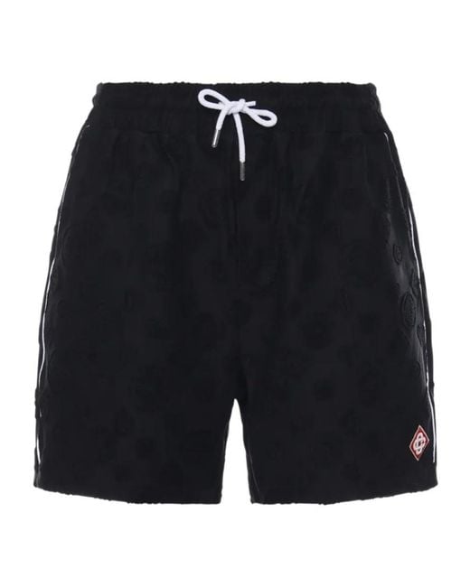 Casablanca Black Drawstring Shorts for men