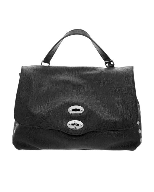 Zanellato Black Logo Shoulder Bag