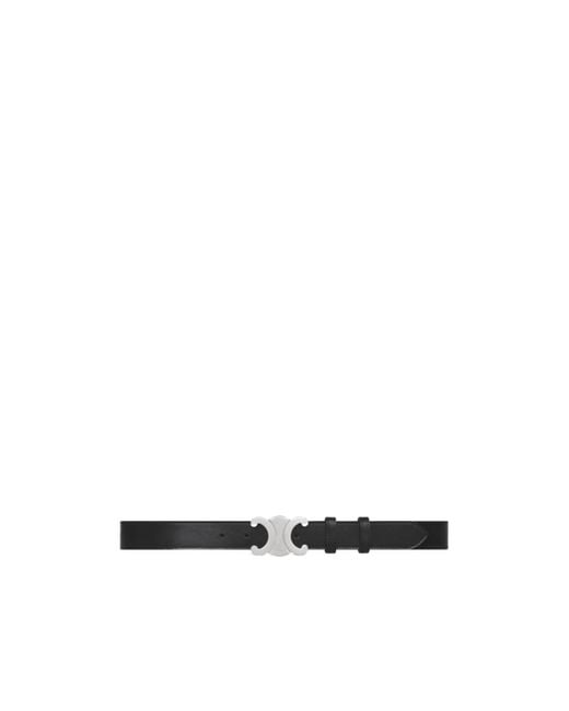 Céline White Triomphe Belt 30Mm for men