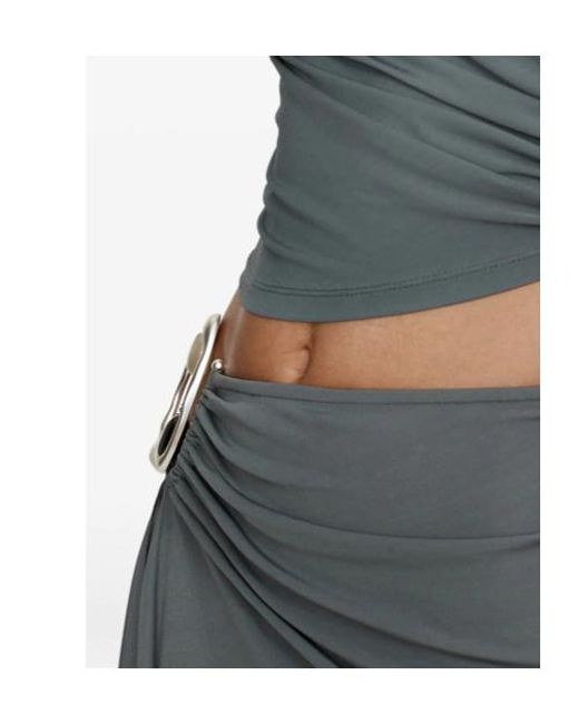 Christopher Esber Gray Asymmetrical Skirt