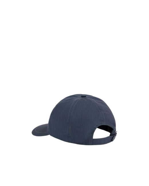 Stone Island Blue Baseball Cap With Compass Patch for men