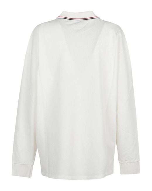 Miu Miu White Piqu Polo Shirt