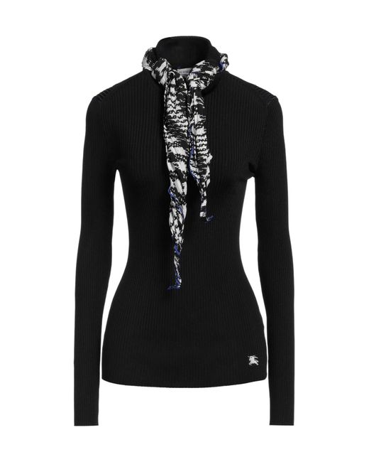 Burberry Black Solid Long-Sleeve Turtleneck Knit