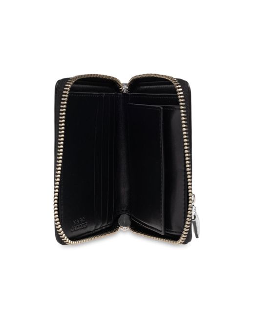 Marc Jacobs White The Coated Glitter Everyday Slim Compact Wallet