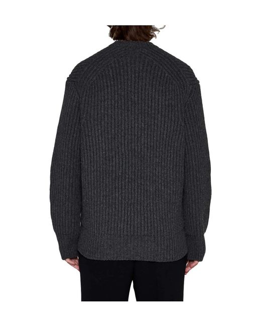 McQueen Blue Crewneck Oversized Jumper for men