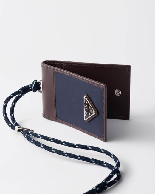Prada Black Triangle-Logo Cardholder for men