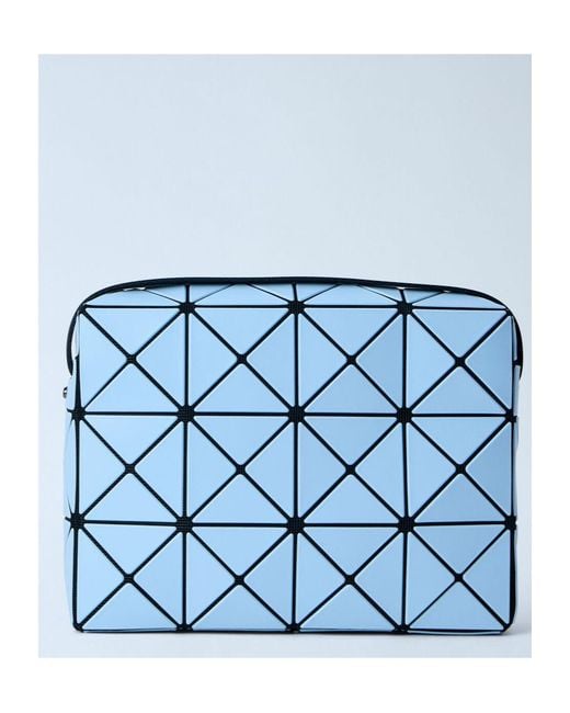Issey Miyake Blue Geometric Pattern Shoulder Bag for men