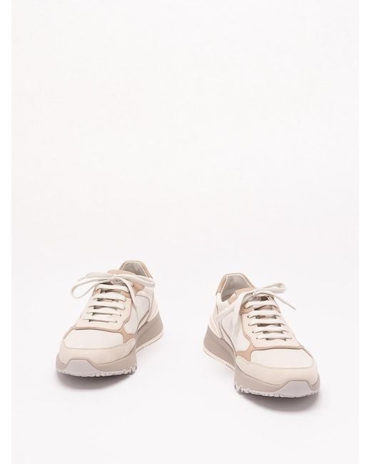 Brunello Cucinelli Pink Panelled Low Top Sneakers for men