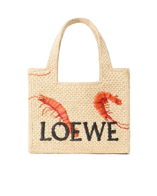 Loewe Natural Mini Logo Font Tote Bag