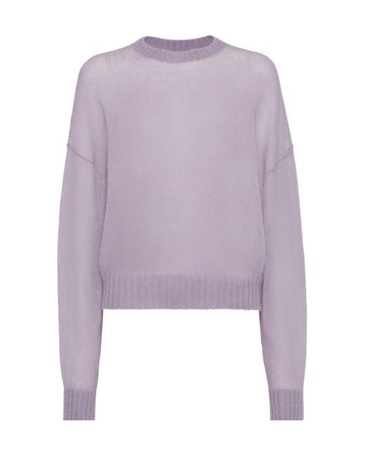 Brunello Cucinelli Purple Mohair-Blend Sheer Sweater