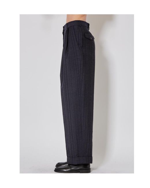 Dries Van Noten Blue Belt Loop Casual Pants