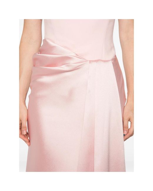 Solace London Pink Off-The-Shoulder Dress