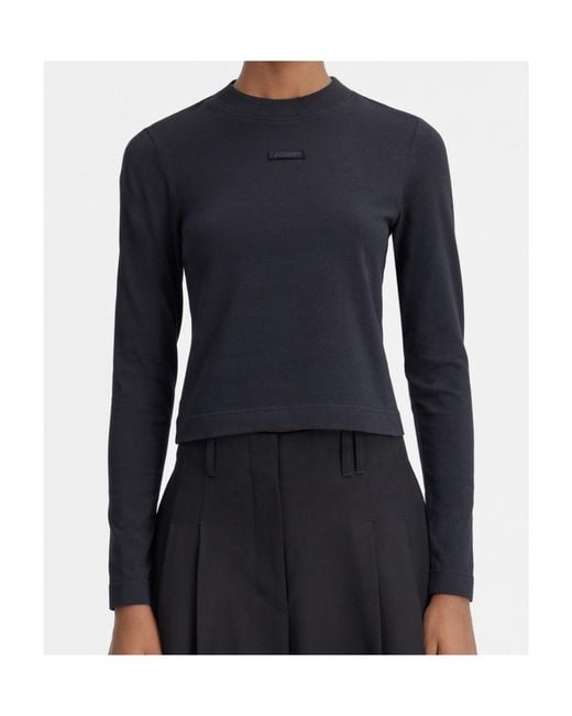 Jacquemus Black Logo Patch Long-Sleeve Top