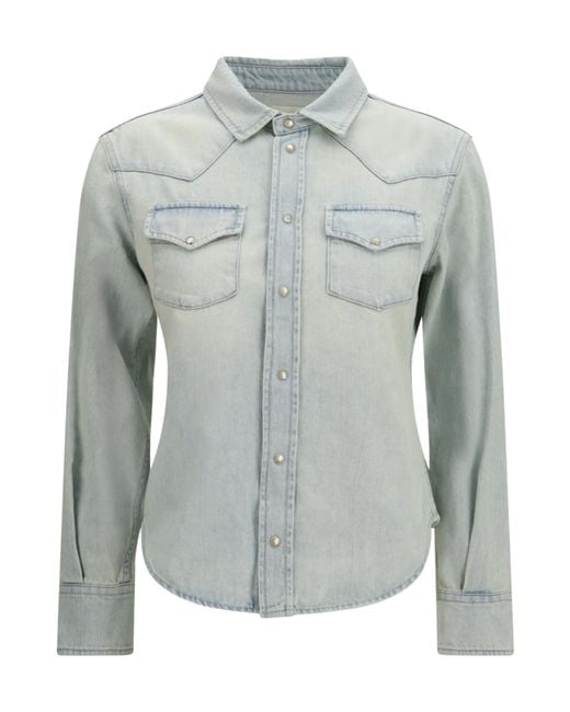 Jacob Cohen Gray Western Lightweight Denim Shirt