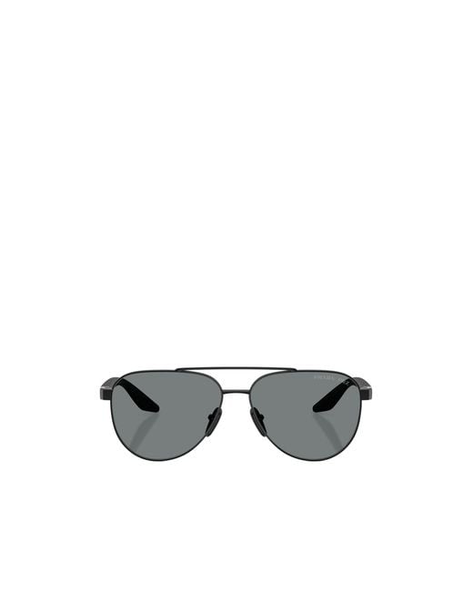 Prada Linea Rossa Metallic Pilot-Frame Sunglasses for men