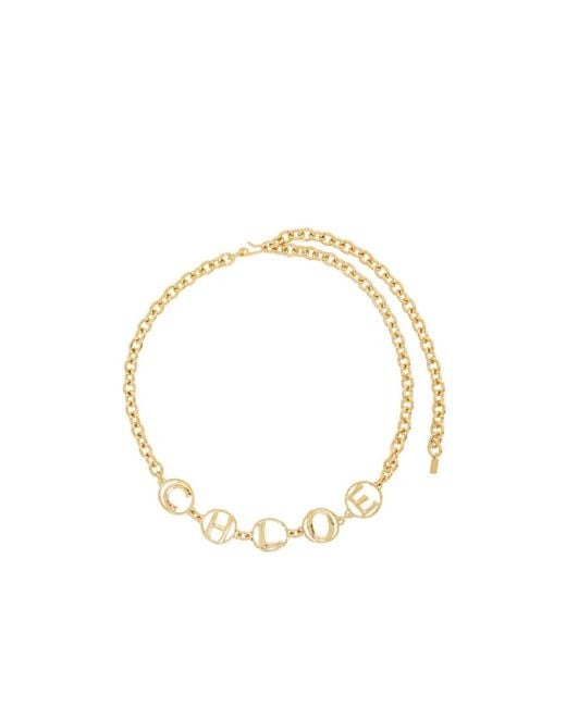 Chloé Metallic Chloé The Chloé Script Jewellery Belt