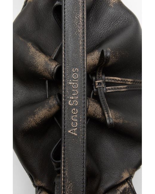 Acne Black Drawstring Shoulder Bag