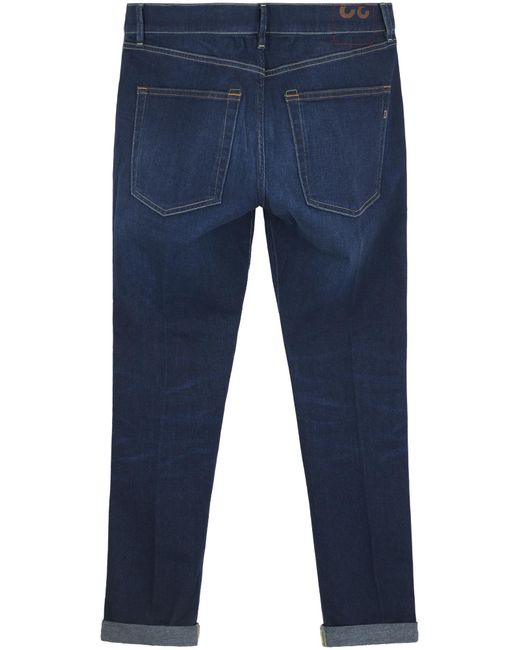 Dondup Blue Belt Loops Trousers for men