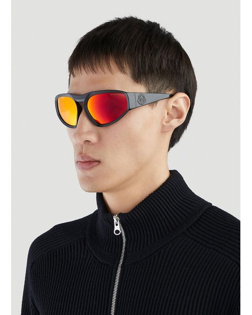Moncler Pink Eyewear Pentagra Geometric Sunglasses for men
