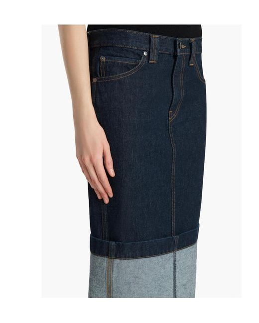 Khaite Blue Kilian Skirt