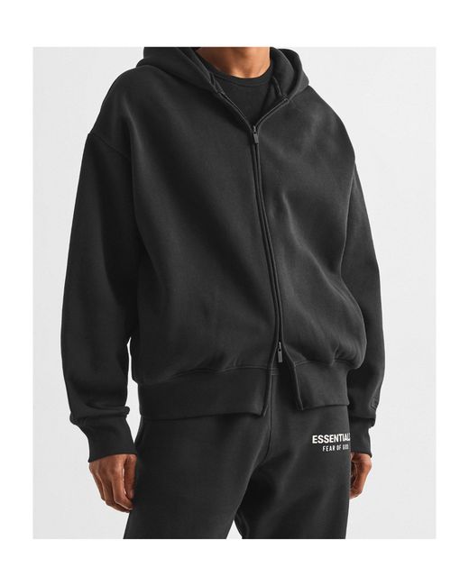 Fear Of God Black Zip-Up Hoodie