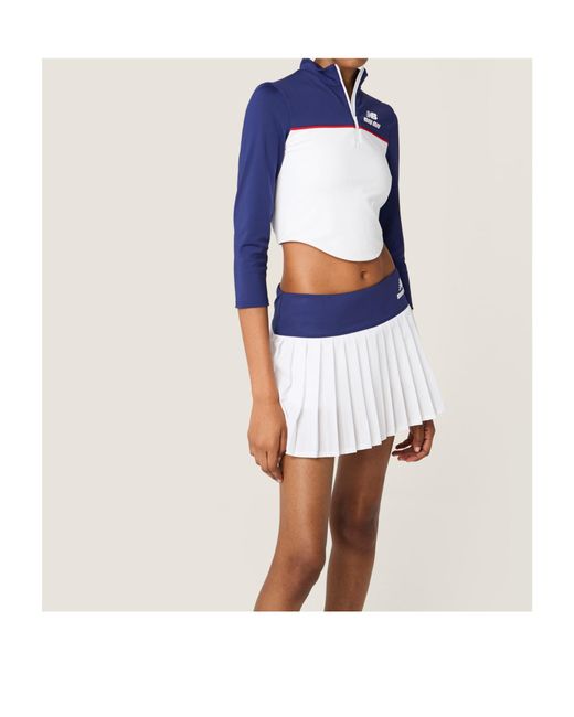 Miu Miu Blue Stretch Technical Jersey Top
