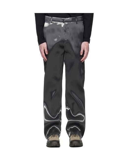 HELIOT EMIL Gray Liquid Metal Pants for men