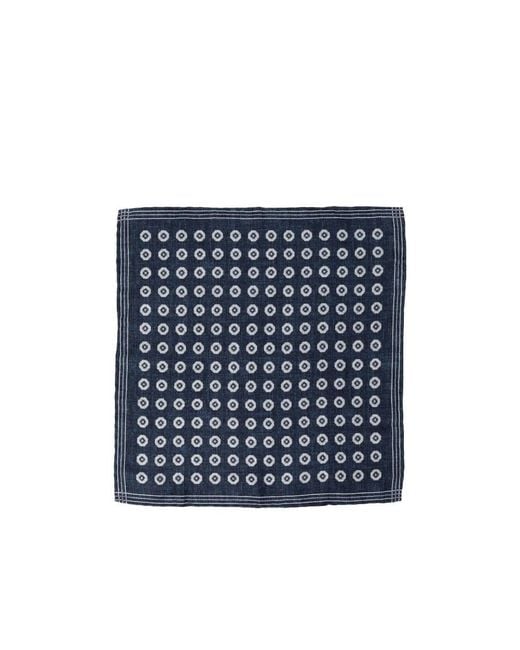 Brunello Cucinelli Blue Geometric-Pattern Silk Pocket Square for men