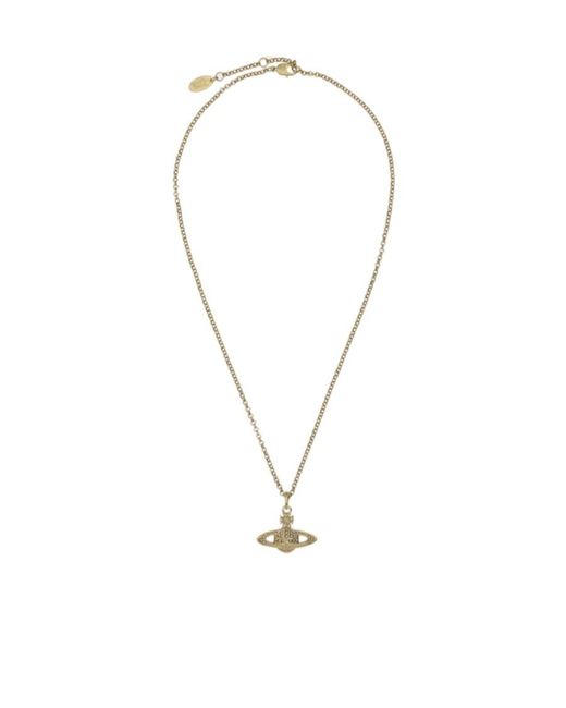 Vivienne Westwood White Orb Pendant Embellished Necklace