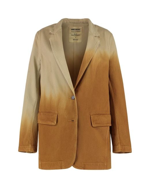 Uma Wang Natural Single-Breasted Suit Jacket