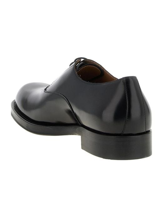 Dries Van Noten Black Lace-Up Oxford Shoes for men