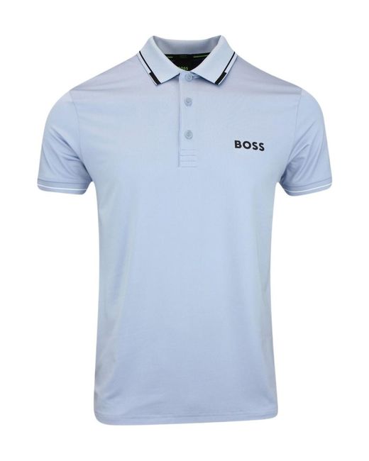 Boss Blue Short-Sleeved Polo Shirt for men