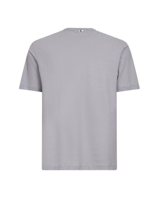 Herno Gray Short-Sleeved Crewneck T-Shirt for men