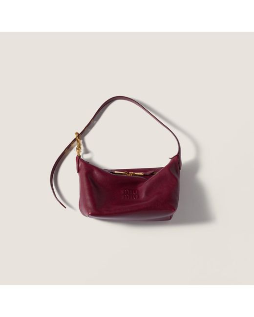 Miu Miu Purple Spirit Nappa Leather Bag