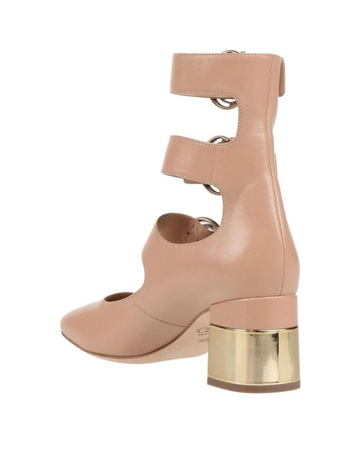 Chloé Metallic Minimalist Mary Jane Shoes
