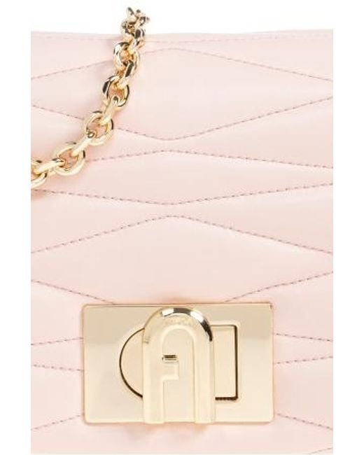 Furla Pink 1927 Quilted Small Shoulder Bag