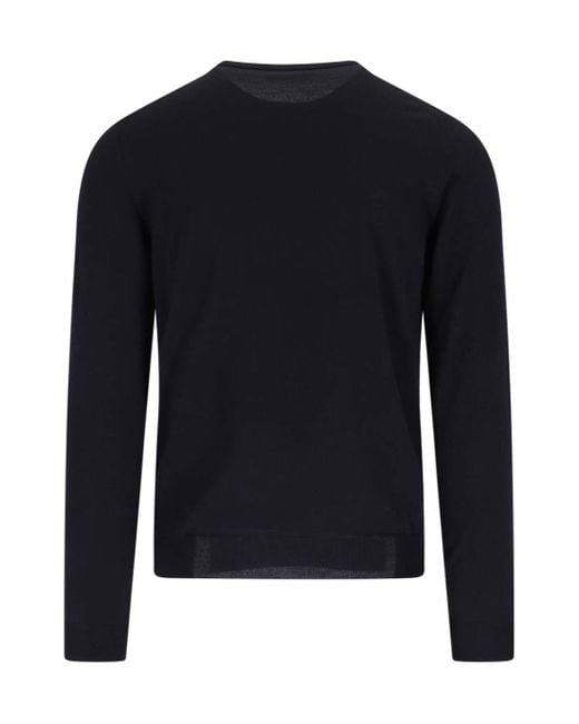 Zanone Blue Crewneck Long-Sleeved Jumper for men