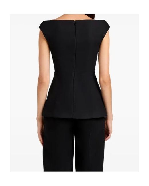 Proenza Schouler Black Mariam V-Neck Top